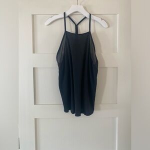 Athleta Black Mesh Detail Workout Top - Size M